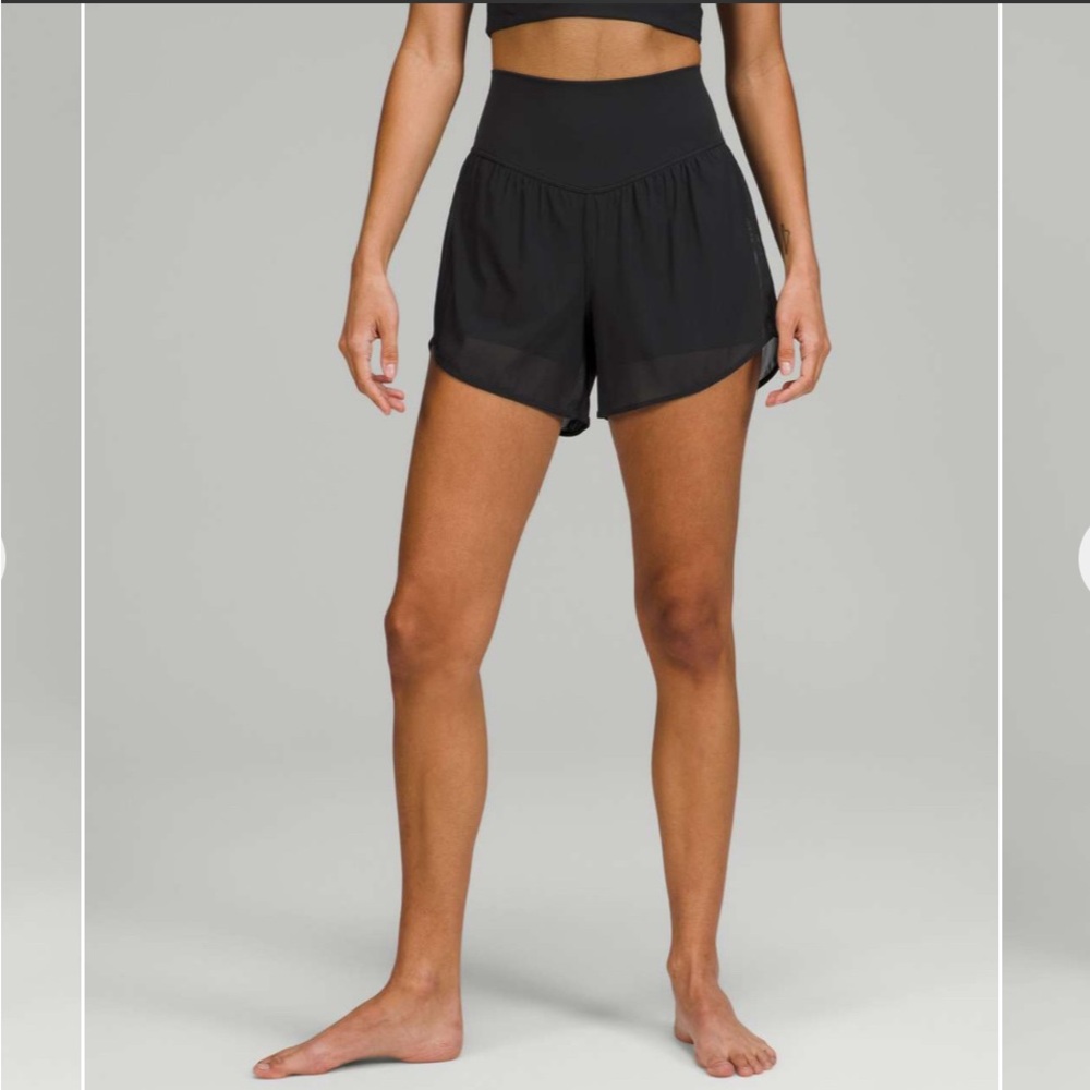 Lululemon Nulu and Mesh High-Rise Yoga Short 3.5"
Black